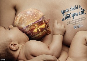 Confronting ads warn against poor pregnancy diet