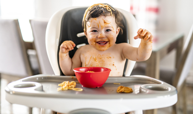 The importance of messy play for babies starting solids