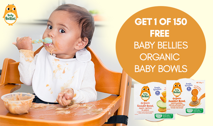 Get 1 of 150 free Baby Bellies Organic Baby Bowls