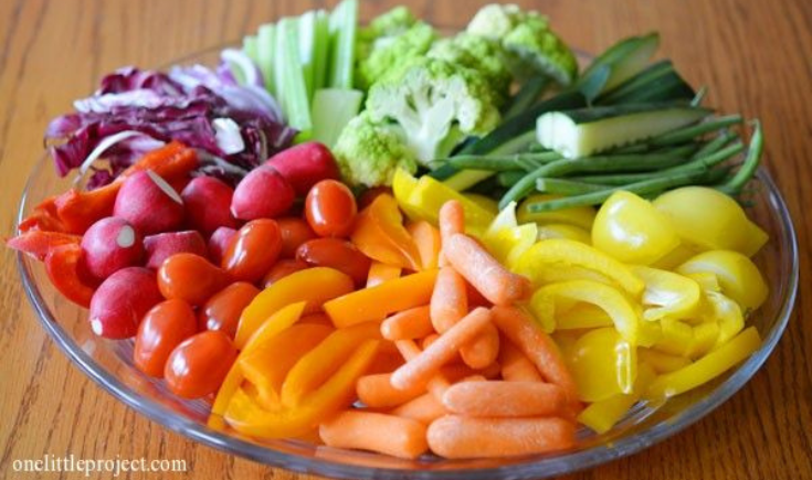 Rainbow veggie plate